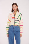 Cropped Hampton Sweater Cream Rainbow Multi