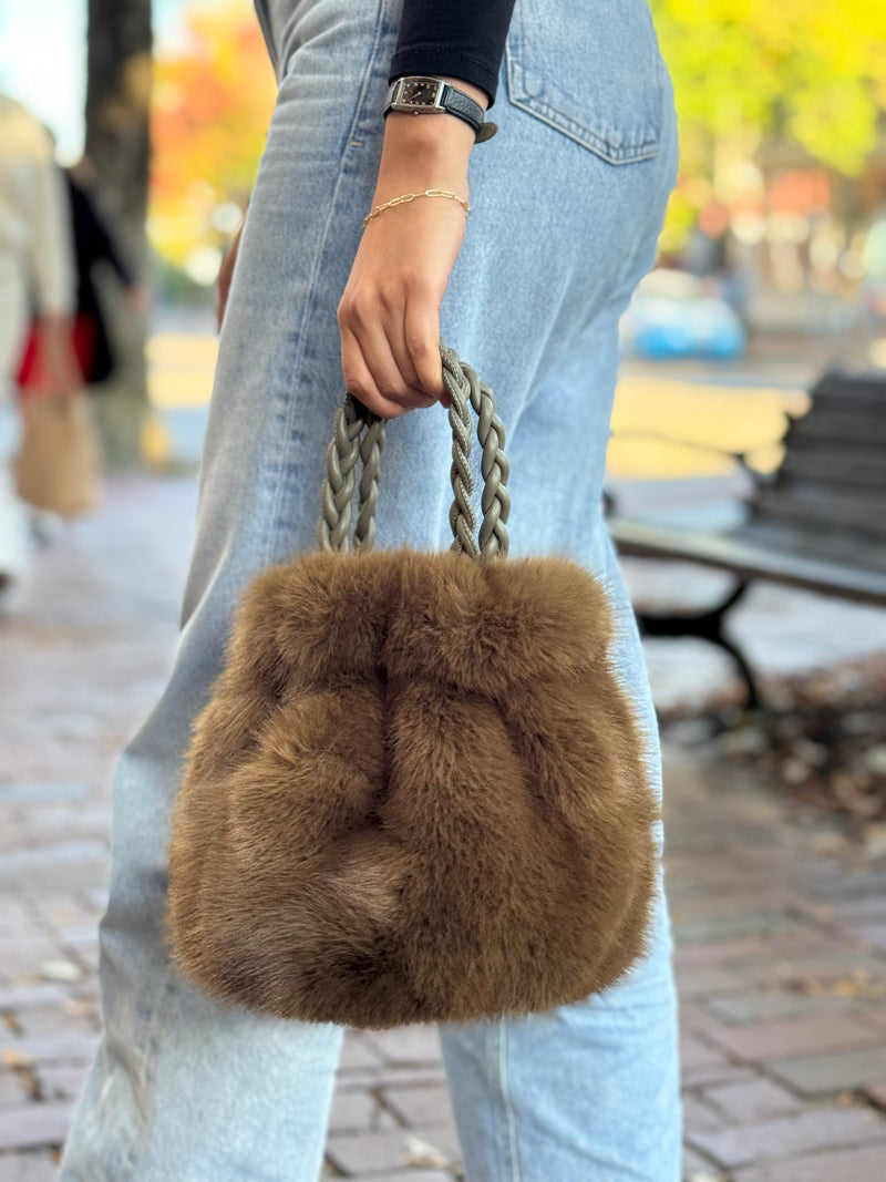 Fluffy fur bag hotsell