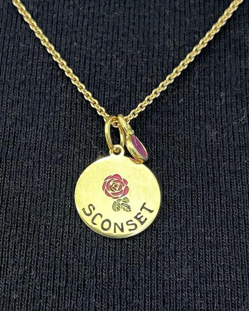 Sconset Rose Voyage Medal Necklace