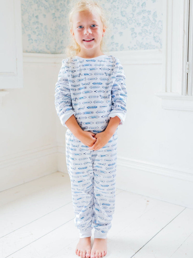 Kids Tuck'd In Pajama - Blue – Erica Wilson