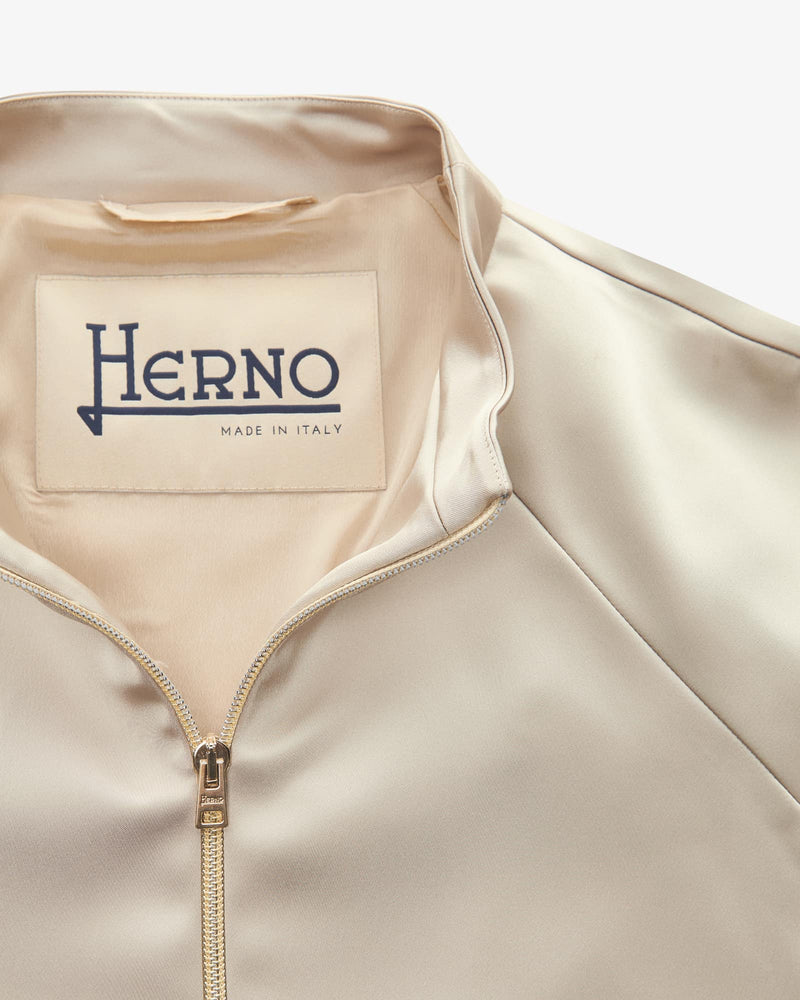 Satin Jacket with Zip