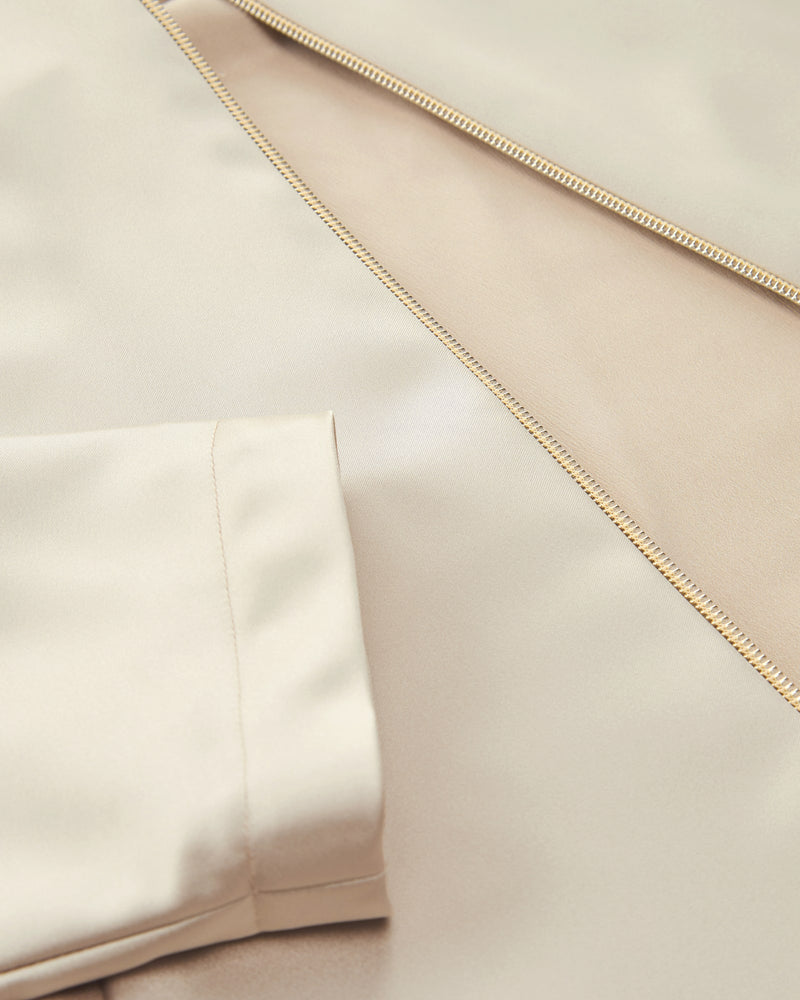 Satin Jacket with Zip