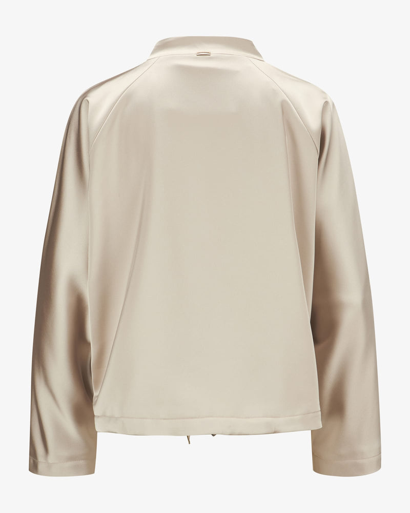 Satin Jacket with Zip
