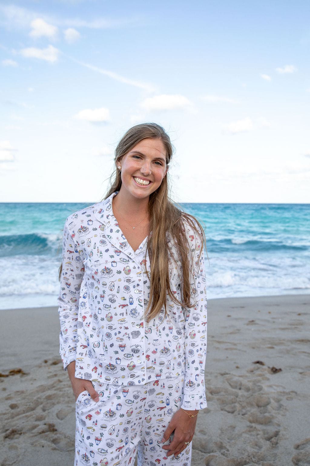Multicolor Clambake Long PJ Set
