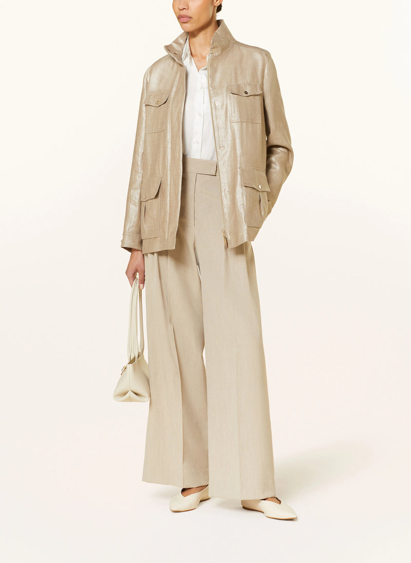 Laminated Linen Field Jacket