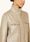 Laminated Linen Field Jacket