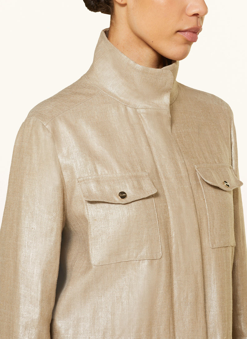 Laminated Linen Field Jacket