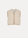 eco-sherling and nylon double face waistcoat