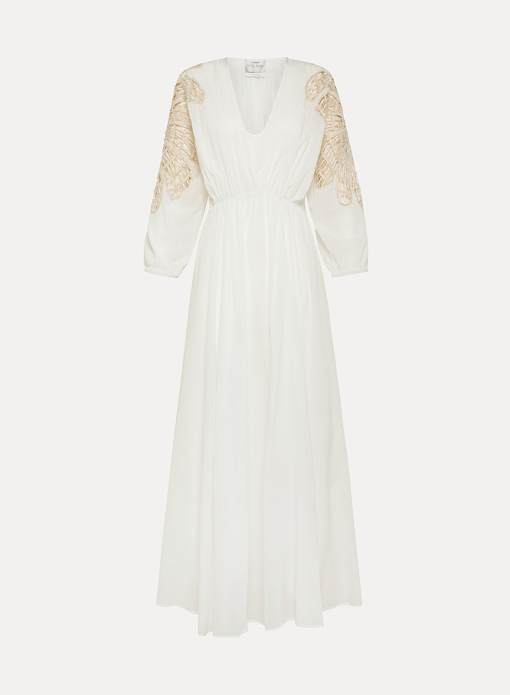 "Botanical Flower" Embroidery co/se voile dress