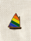 Rainbow Sailboat Needle Minder