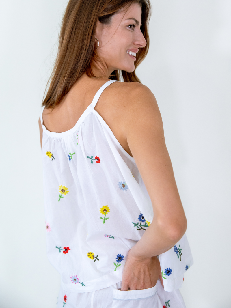 Vicki Tank Floaty Flowers