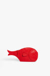 Pesce Red Leather Clutch