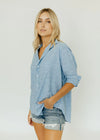 Eileen Relaxed Button-Up Washed Blue