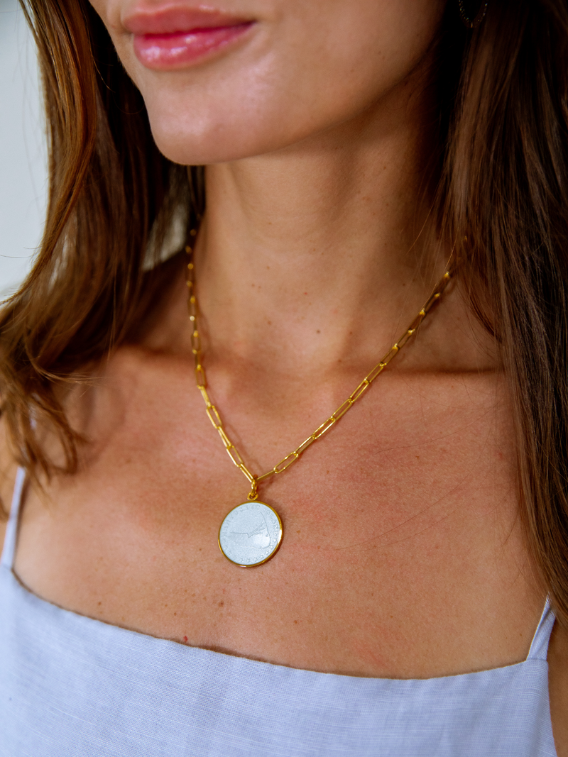 Gold Large Nantucket Medallion