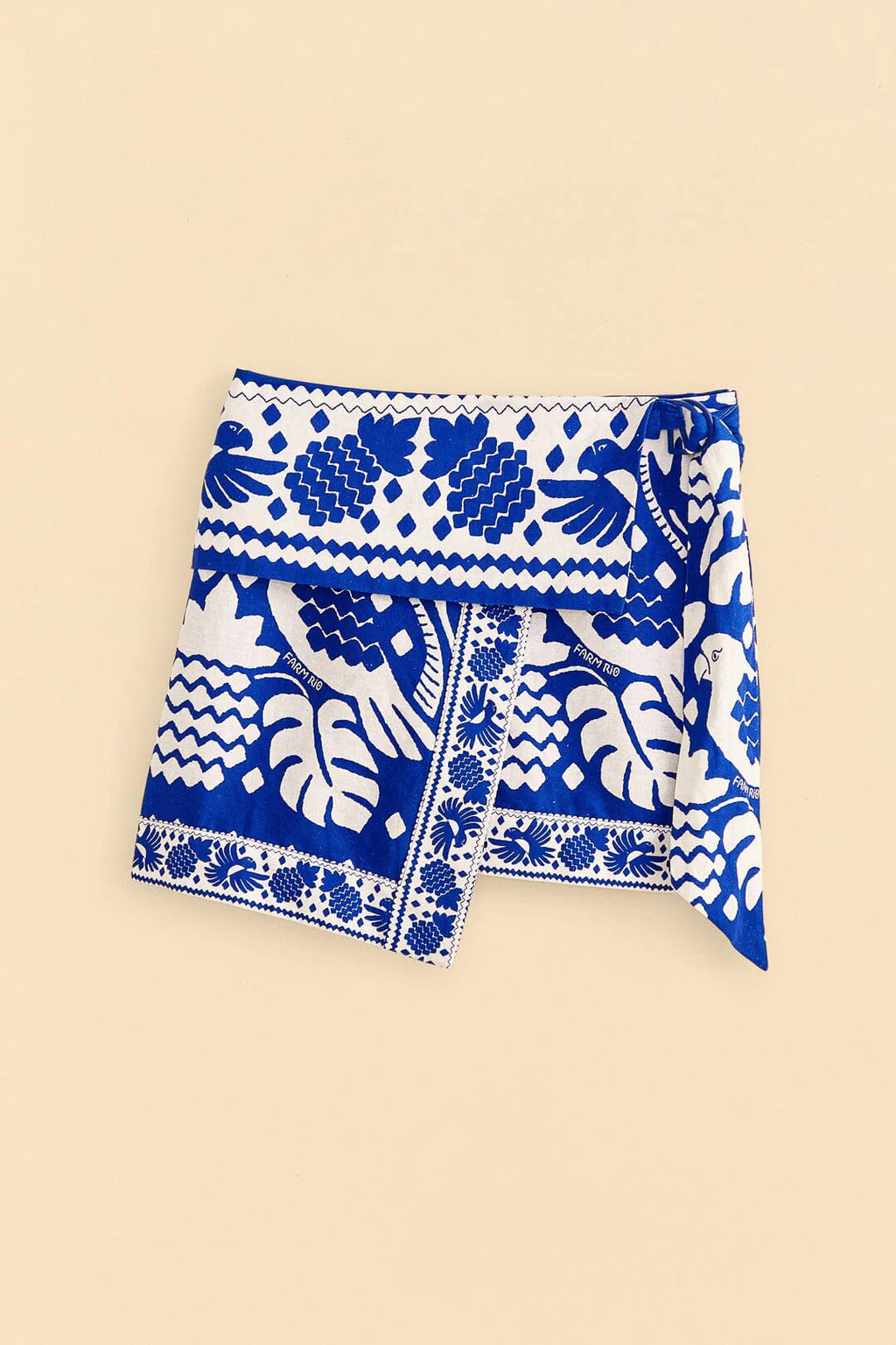 Jungle Scarf Navy Blue Mini Skirt
