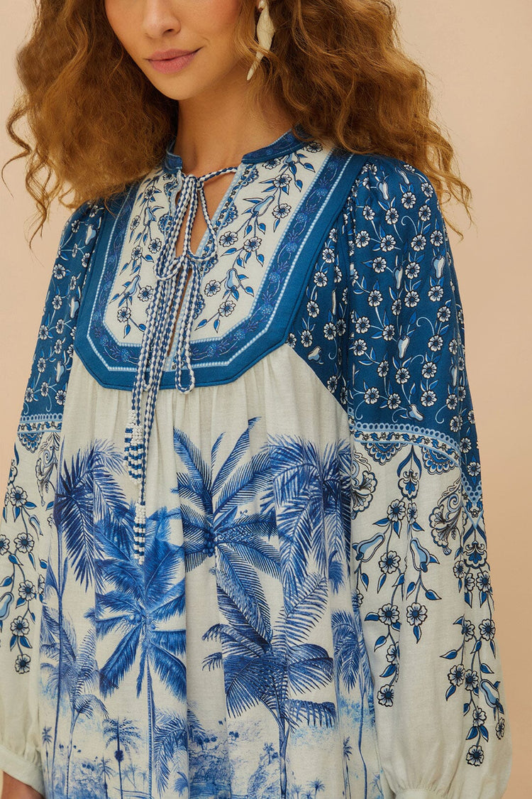 Off-White Palm Tree Beach Mini Dress