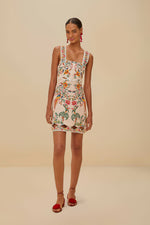 Delicate Forest Pink Mini Dress