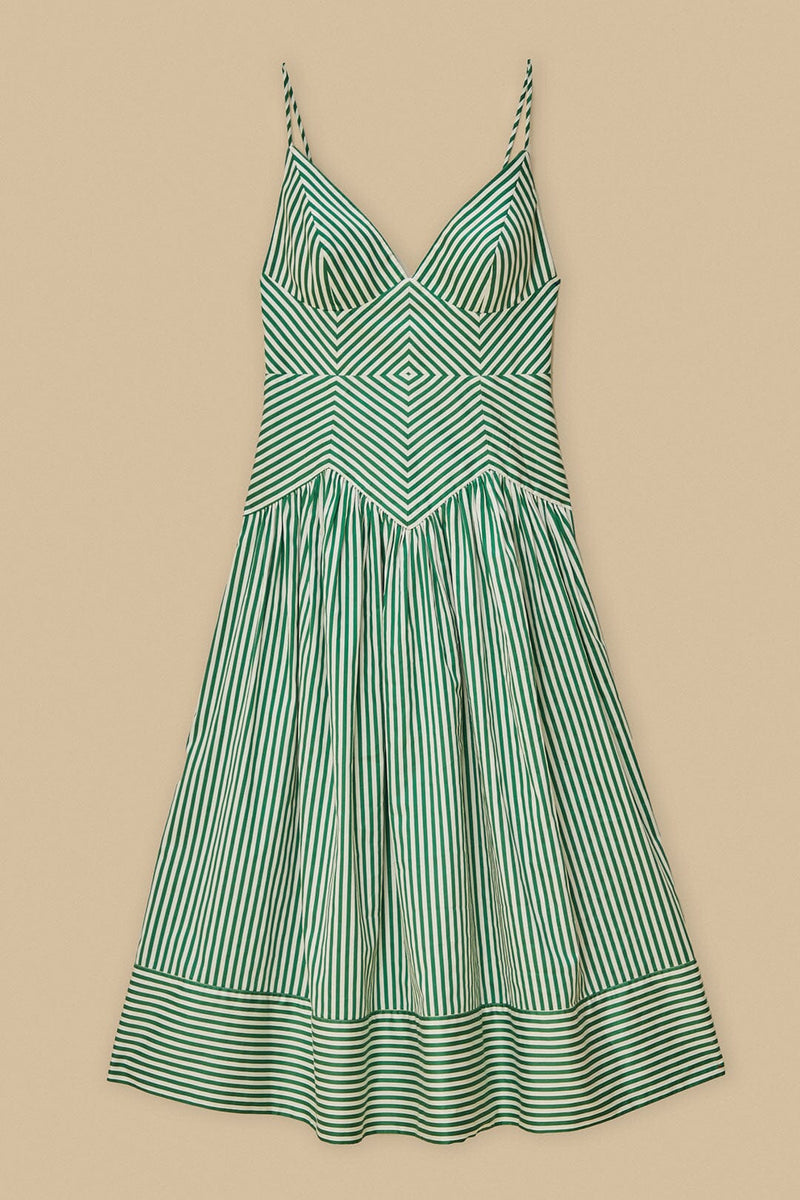 Bicolor Stripes Dress