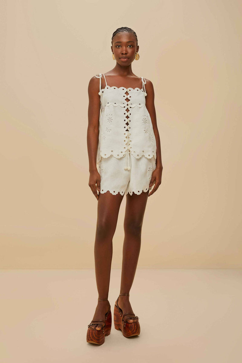 Off-White Flowers Richelieu Shorts