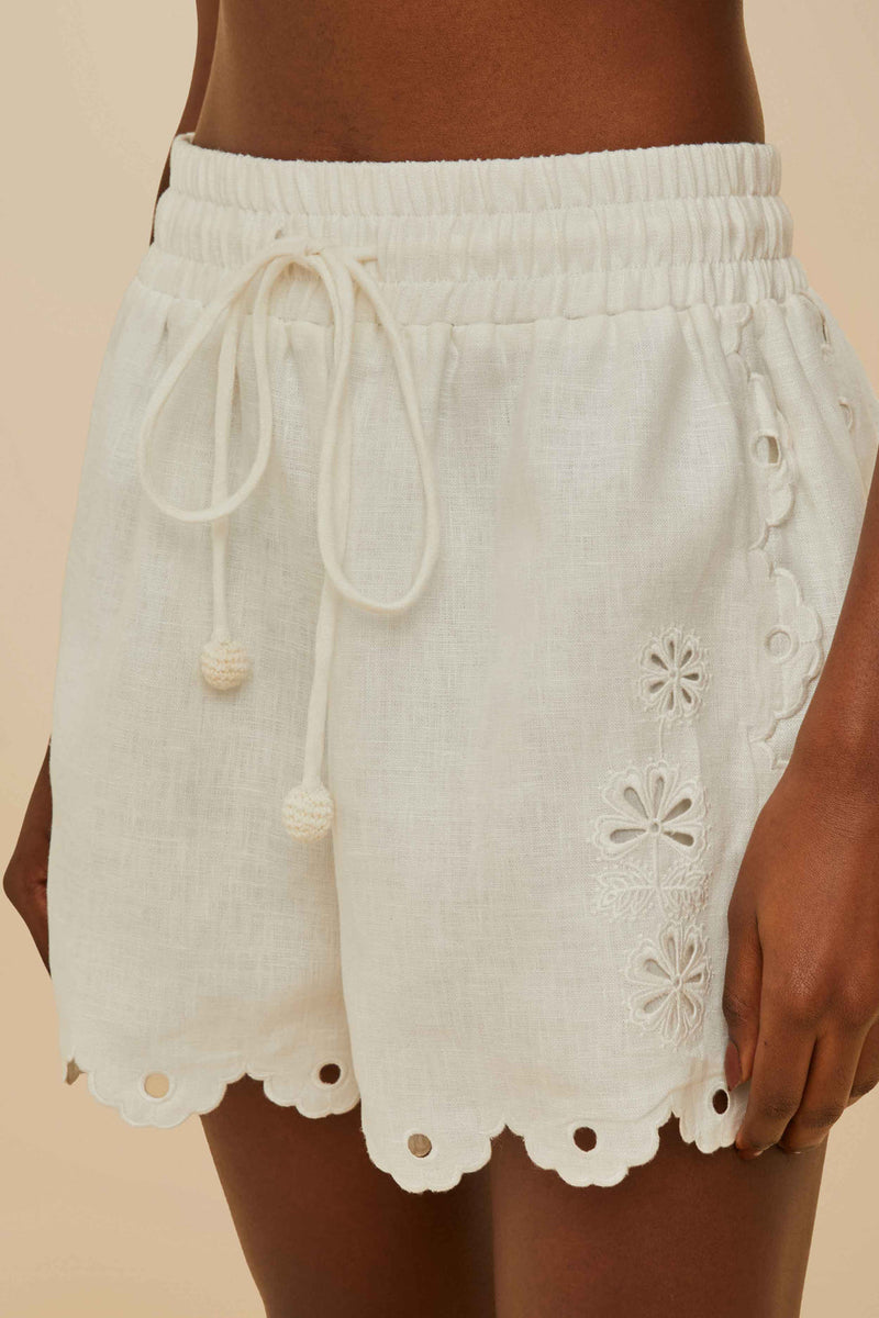 Off-White Flowers Richelieu Shorts