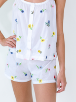 Nicky Shorts Embroidered Floaty Flowers