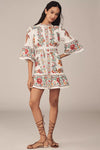 Delicate Forest Scarves Off-White Mini Dress
