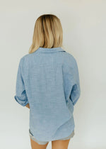 Eileen Relaxed Button-Up Washed Blue
