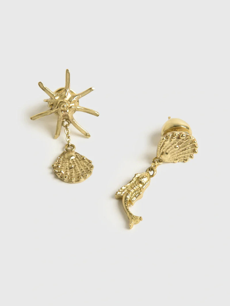 Asymmetric Drop Earrings