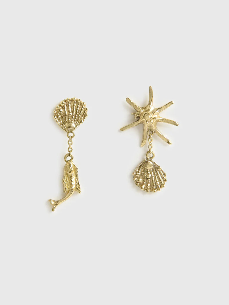 Asymmetric Drop Earrings