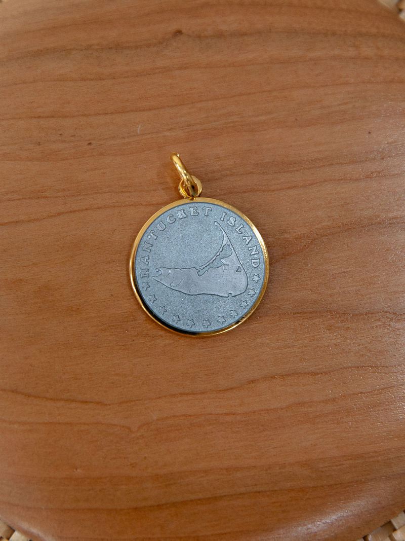 Gold Large Nantucket Medallion