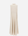Linen Sleeveless Drawstring Dress