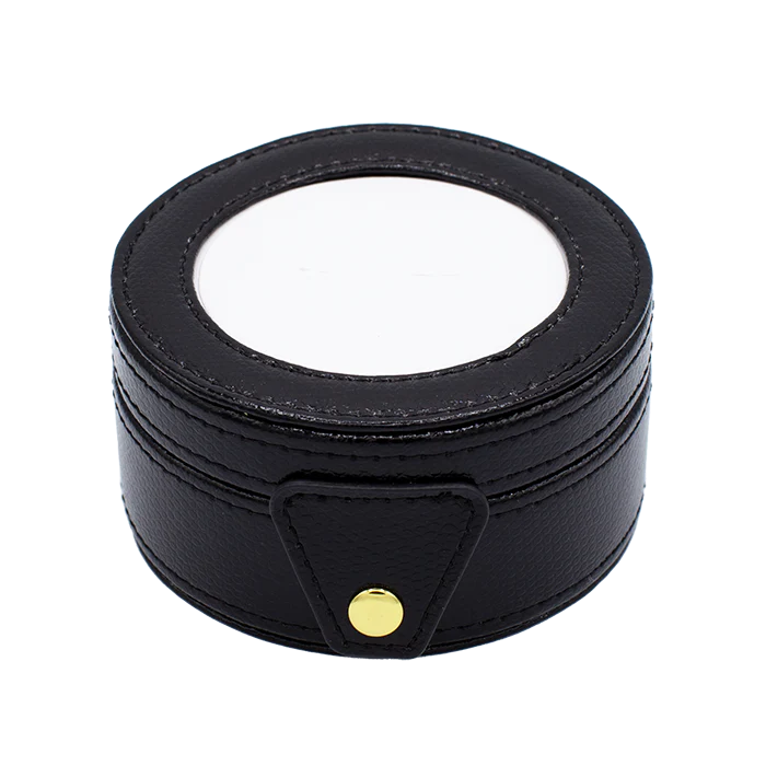 Self Finishing Round Leather Box