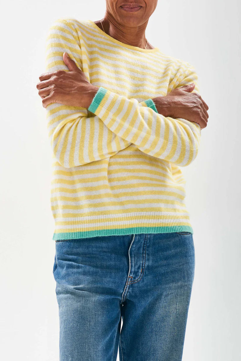 Tipped Little Stripe Crew