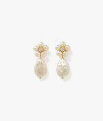 Flower Pearl Drop Earring