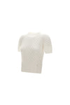 Crochet Effect Short Sleeve Top