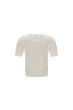 Crochet Effect Short Sleeve Top