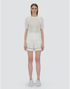 Crochet Effect Short Sleeve Top