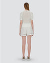 Crochet Effect Short Sleeve Top