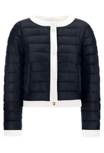 Shiny Nylon Jacket with Matte Trims