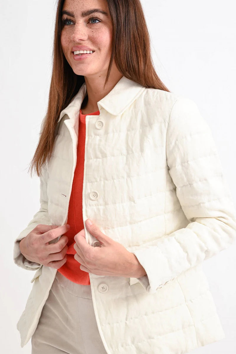 Paneled Linen Flax Jacket