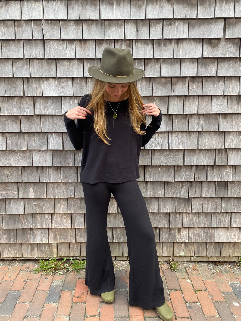Brushed Jersey Wide Leg Pants