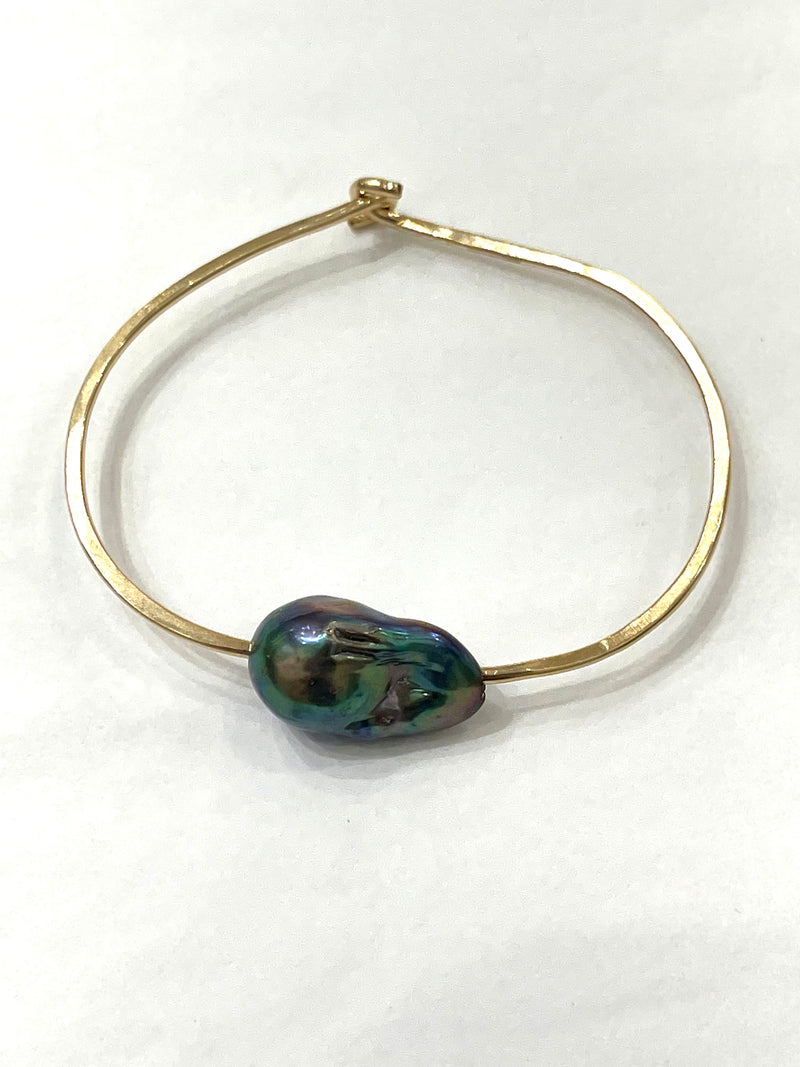 Gold Filled Small Pearl Bangle