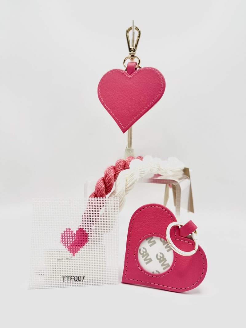 Heart Leather Key Fob