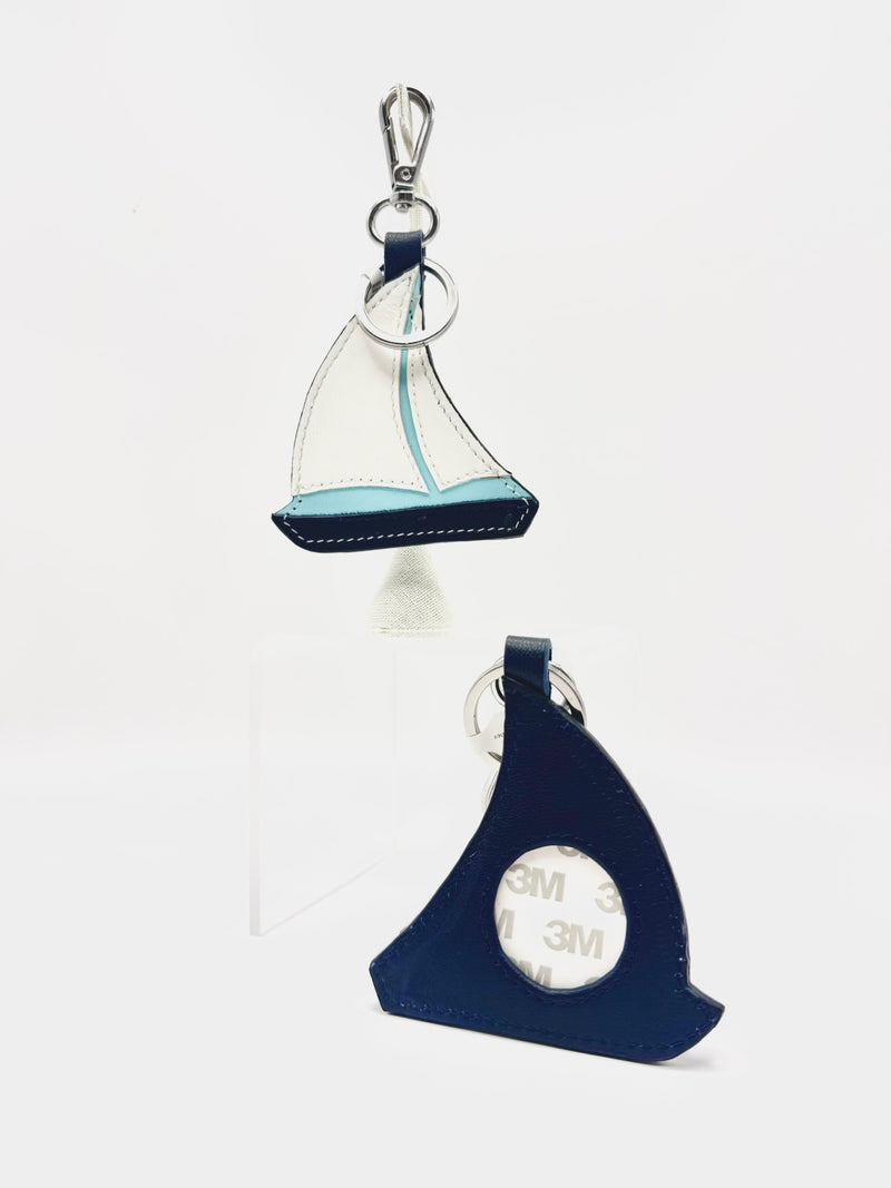 Sailboat Leather Key Fob