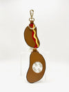 Hot Dog Leather Key Fob