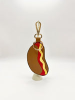 Hot Dog Leather Key Fob