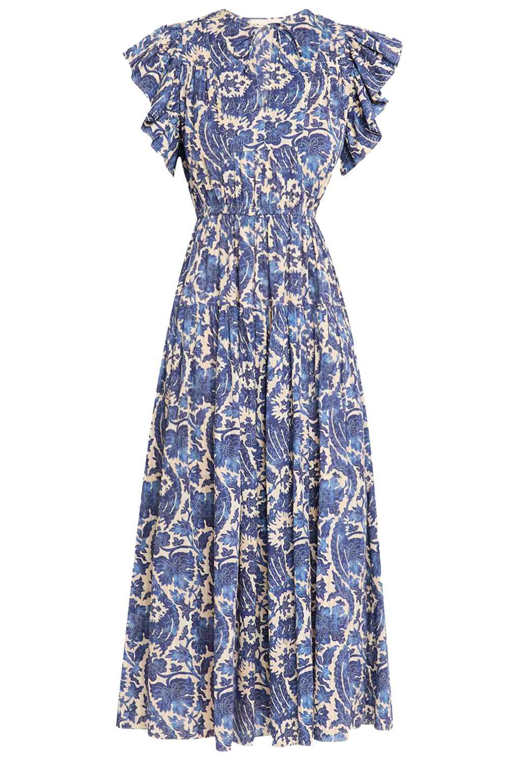Kairi Flutter Sleeve Midi Dress