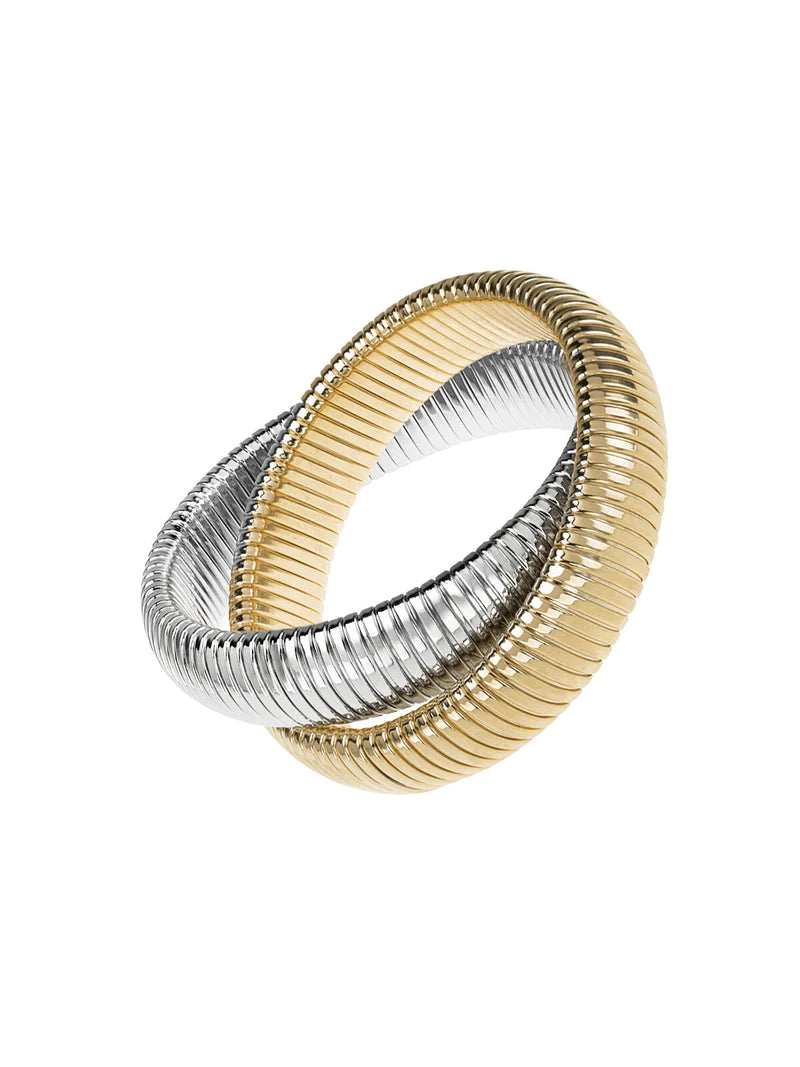 Multi Bangle Silver & Gold Thin