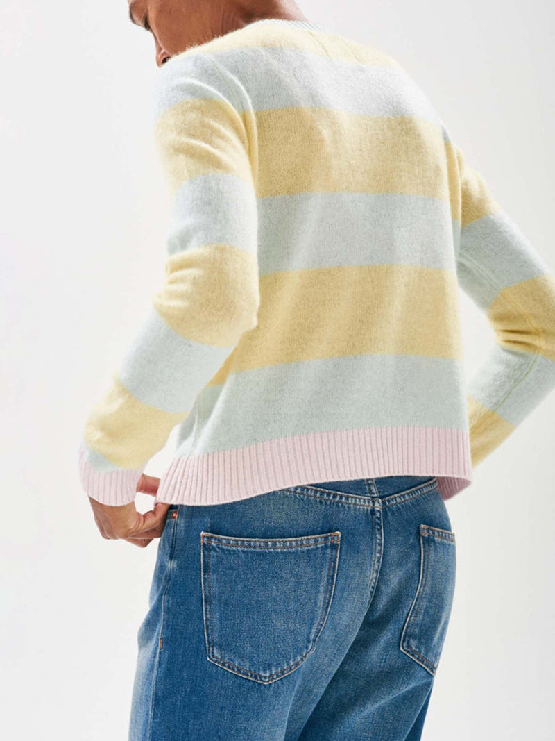 Contrast Stripe Crew