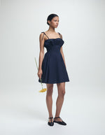 Mia Dress Navy Poplin